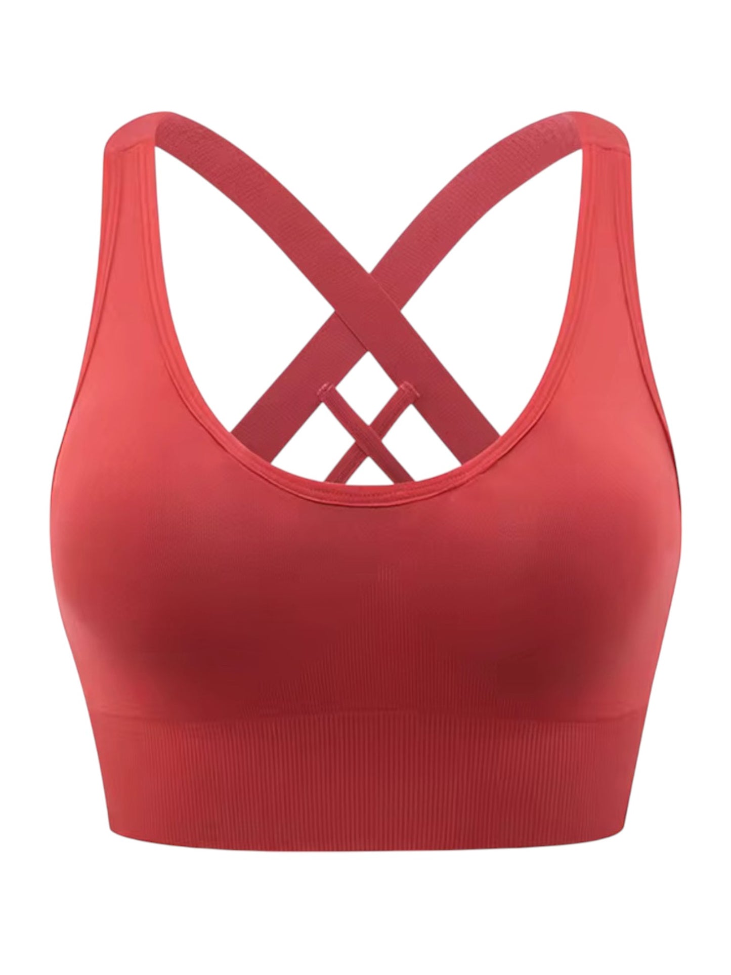 Criss-Cross Back Seamless Sports Bra – Multiple Colors