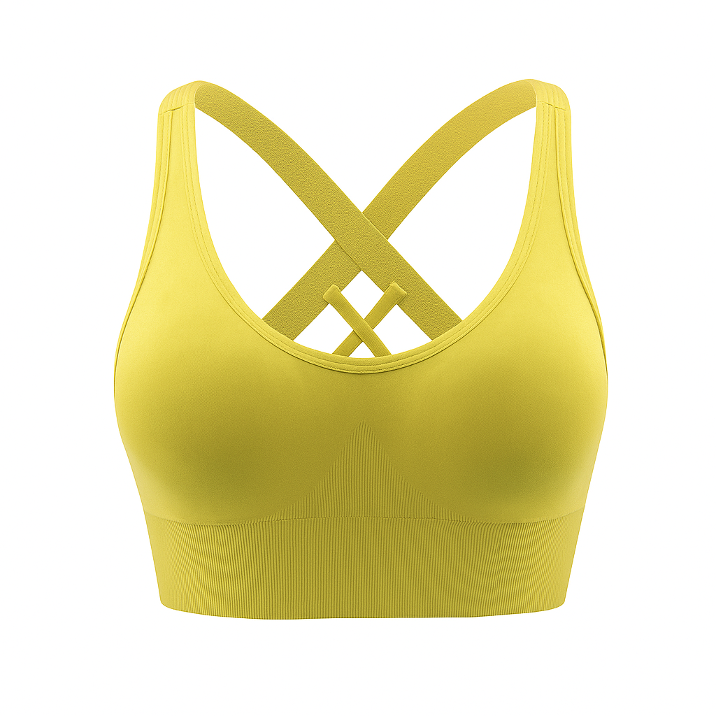 Criss-Cross Back Seamless Sports Bra – Multiple Colors