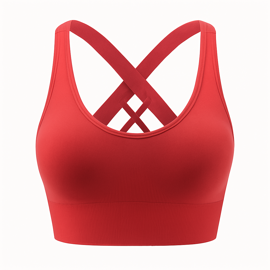 Criss-Cross Back Seamless Sports Bra – Multiple Colors