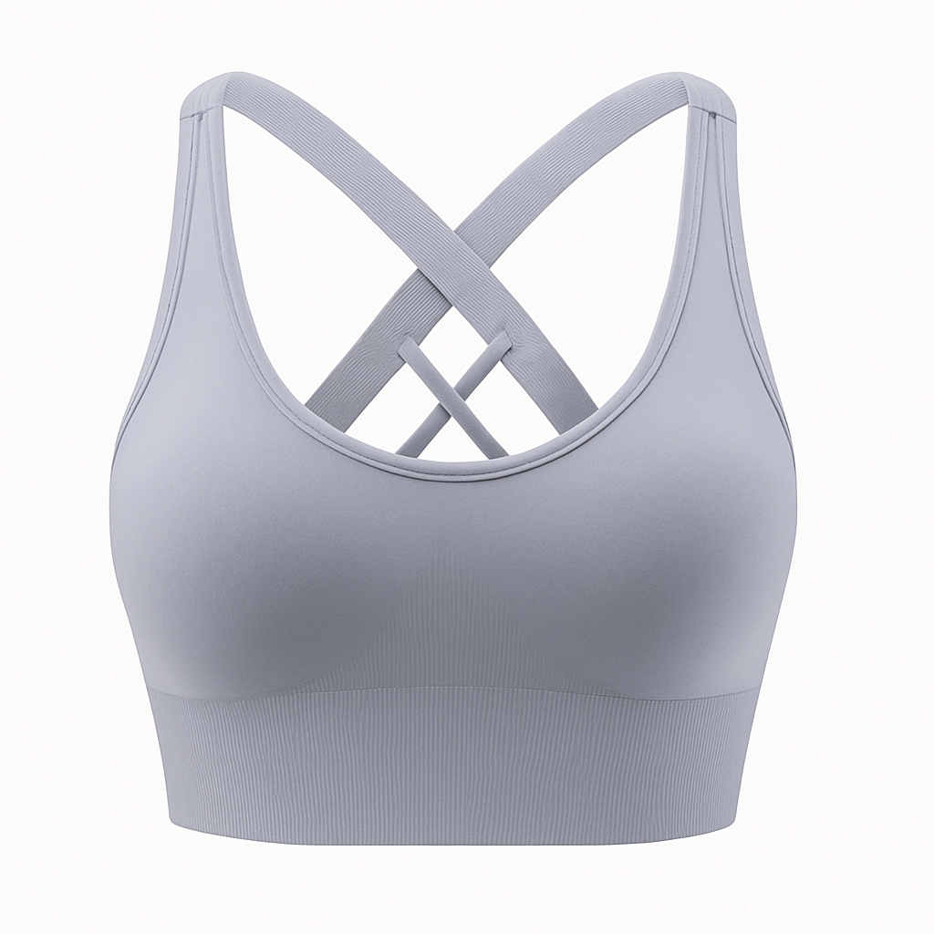Criss-Cross Back Seamless Sports Bra – Multiple Colors