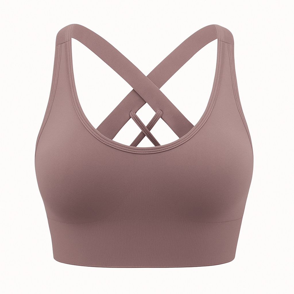 Criss-Cross Back Seamless Sports Bra – Multiple Colors