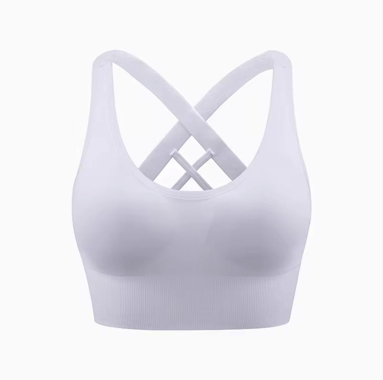 Criss-Cross Back Seamless Sports Bra – Multiple Colors