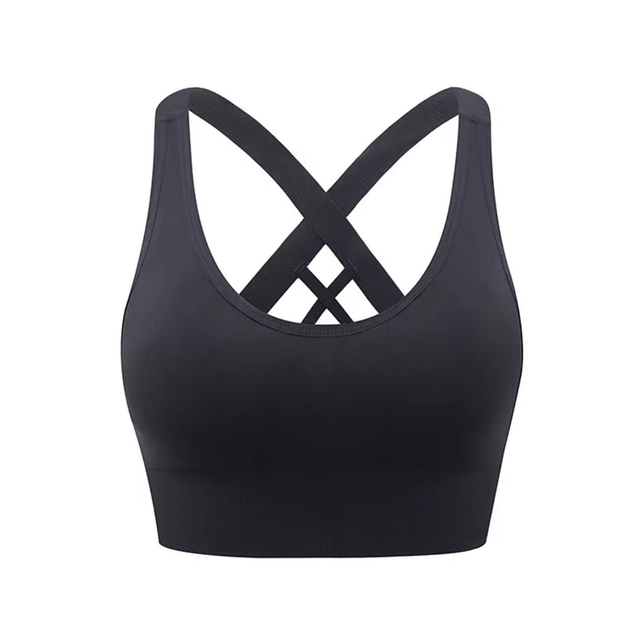Criss-Cross Back Seamless Sports Bra – Multiple Colors