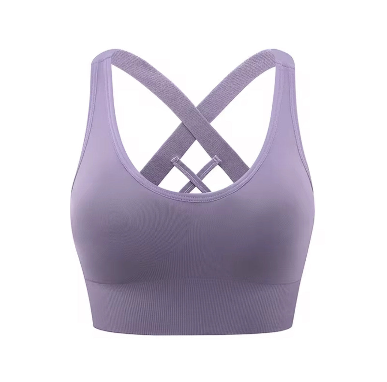 Criss-Cross Back Seamless Sports Bra – Multiple Colors