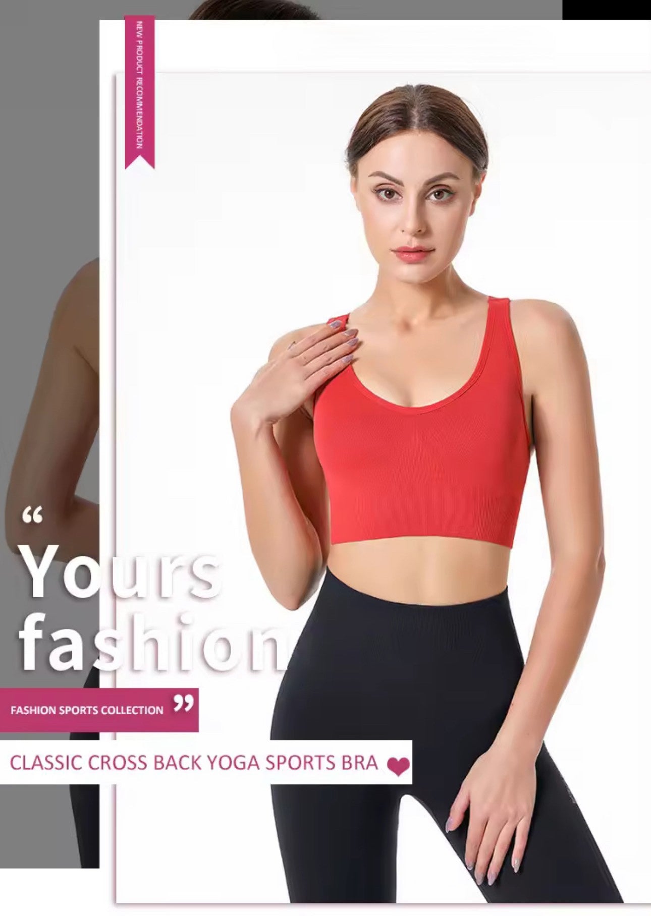 Criss-Cross Back Seamless Sports Bra – Multiple Colors